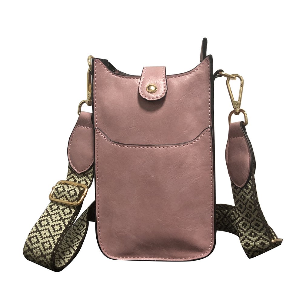 Luxury Pu Leather Messenger Bag Ladies New Design Strap Zipper Daily Wear Phone Crossbody Bag