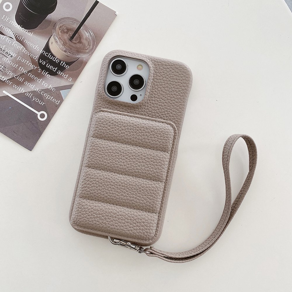 In Stock PU Leather Wallet Phone Case With Lanyard For Redmi Note 10 Lite Mirror Inside Leather Phone Covers with Card Pocket