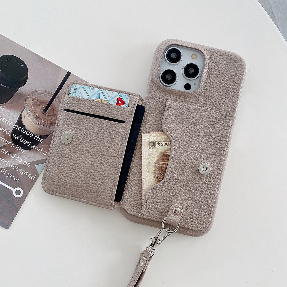 In Stock PU Leather Wallet Phone Case With Lanyard For Redmi Note 10 Lite Mirror Inside Leather Phone Covers with Card Pocket