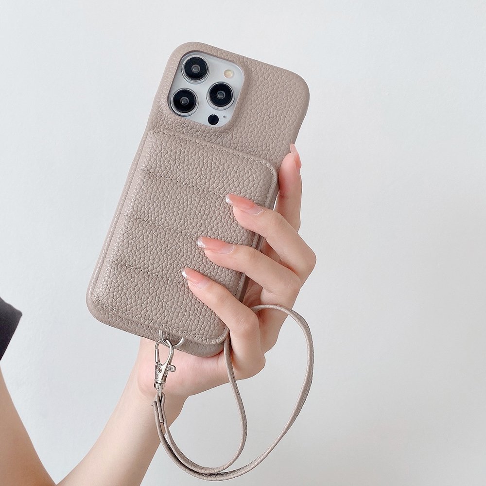 In Stock PU Leather Wallet Phone Case With Lanyard For Redmi Note 10 Lite Mirror Inside Leather Phone Covers with Card Pocket