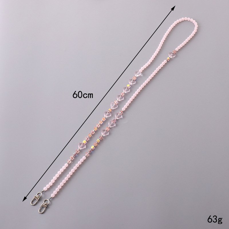 Phone Charm with Beaded Crystals Detachable Hands-Free Phone Wrist Strap for Women Phone Chain Wristlet