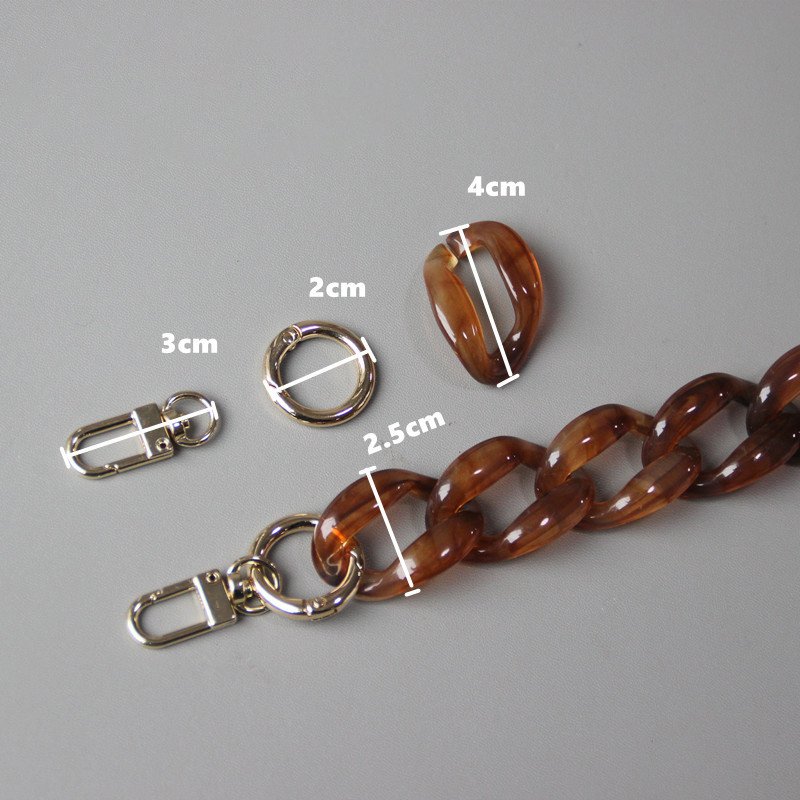 Thick Cell Phone Necklace 120cm Decorative Removable Acrylic Chain For Handbag Women Hot Mobile Phone Case Chain Accessories