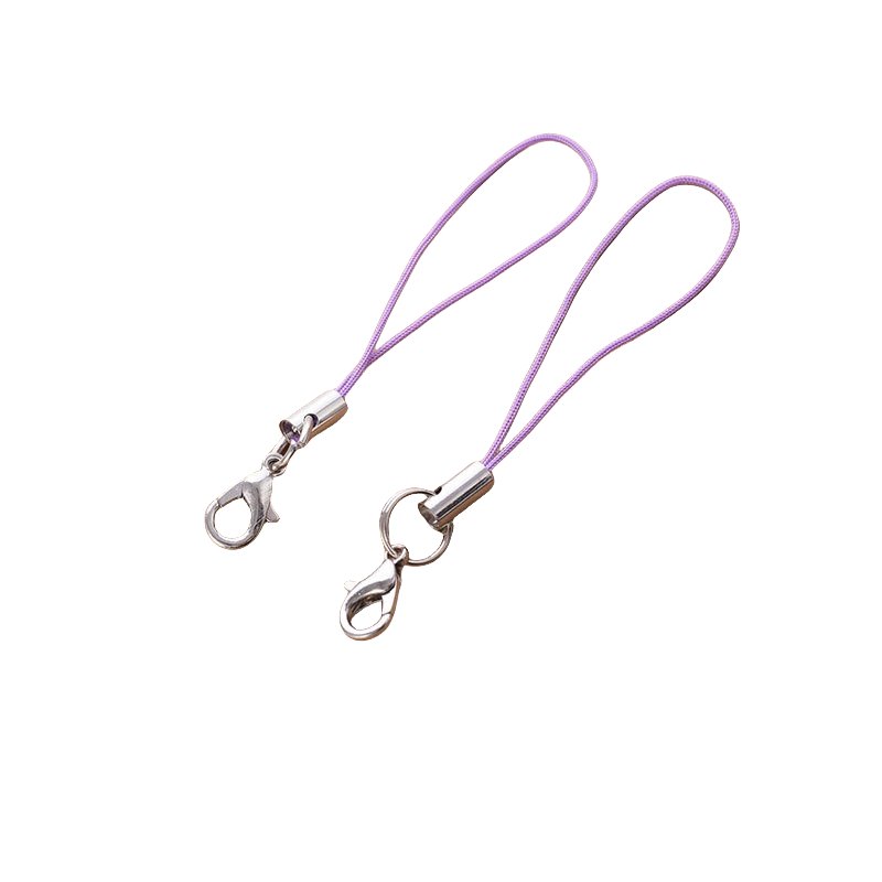 China Factory Custom 70MM keychain simple cellphone strap blank mobile phone strap With Lobster Clasp