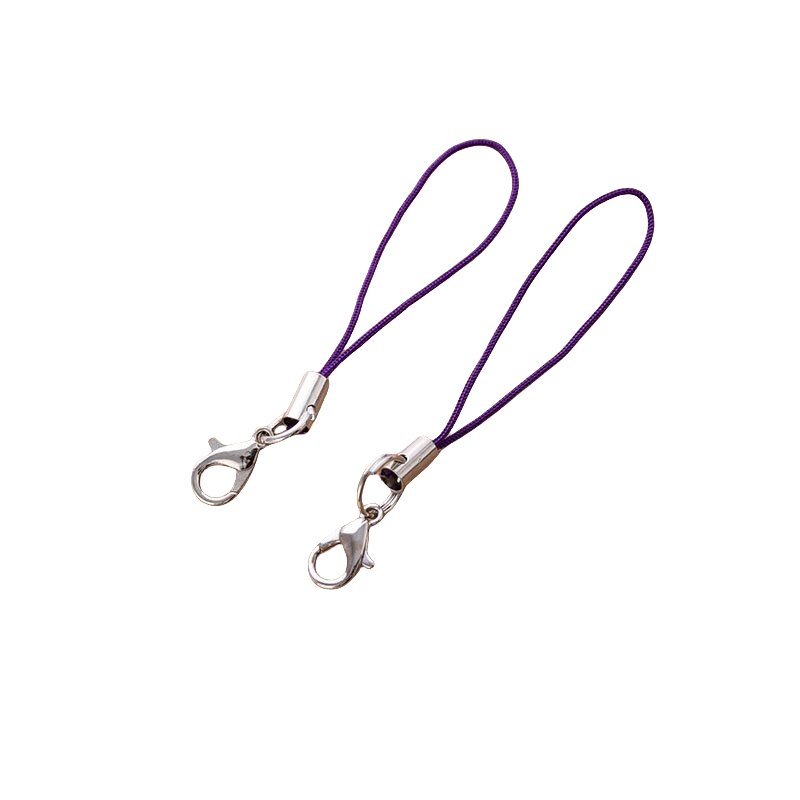 China Factory Custom 70MM keychain simple cellphone strap blank mobile phone strap With Lobster Clasp
