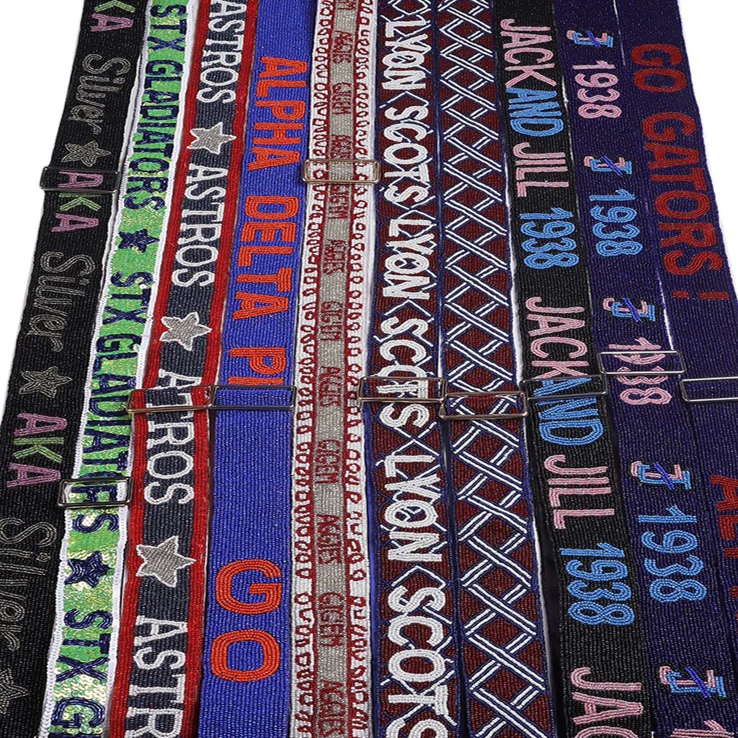 New Arrival Handmade Designer Ladies Beaded Mobile Phone strap Seed Bead Guitar Strap Game Day Strap Clear bag Strap Wholesale