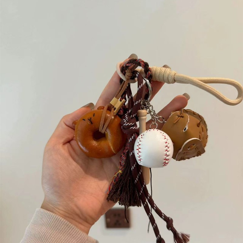Colorful Rope Bag Pendant, Cartoon Duck and Plush Keychain, Mobile Phone Strap, Backpack Tag, Car Key Decoration