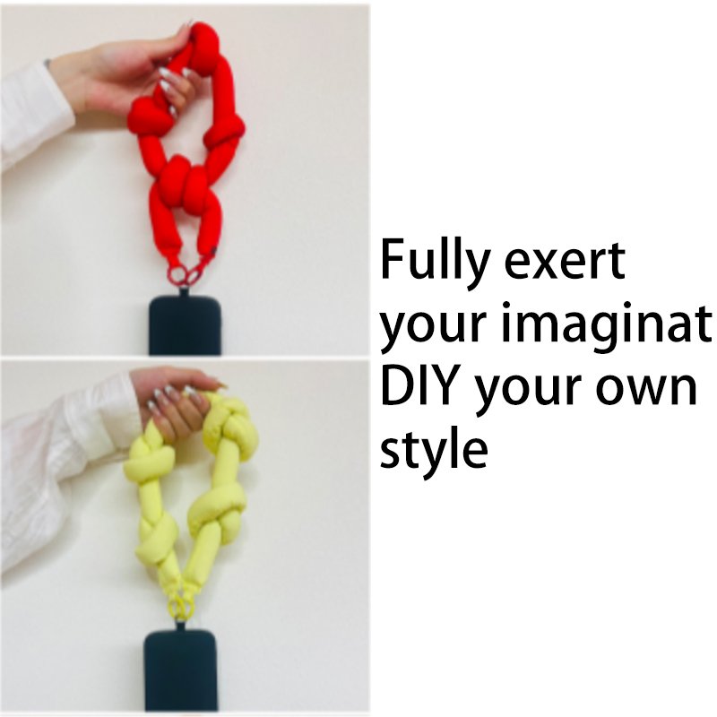 New autumn and winter cotton DIY mobile phone rope can still be customized solid color macaron color decorative chain