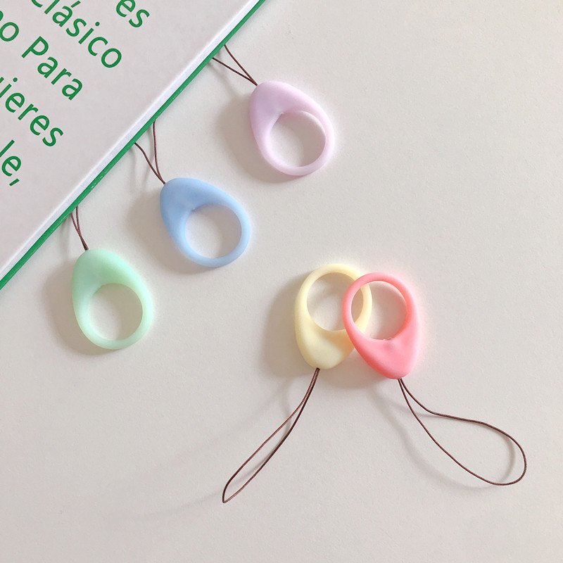Cute Silicone Wrist Strap Lanyard for Keys Phones Ring Straps for phone Keyword Lanyards Finger Rings Mobile Phone Accessories