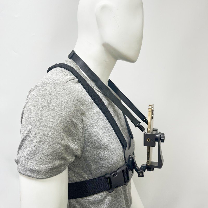 Hot selling Adjustable Chest Mount Harness With 360° Rotating Phone Clip