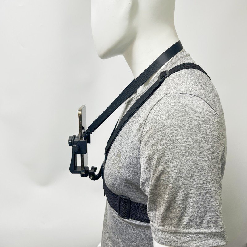 Hot selling Adjustable Chest Mount Harness With 360° Rotating Phone Clip