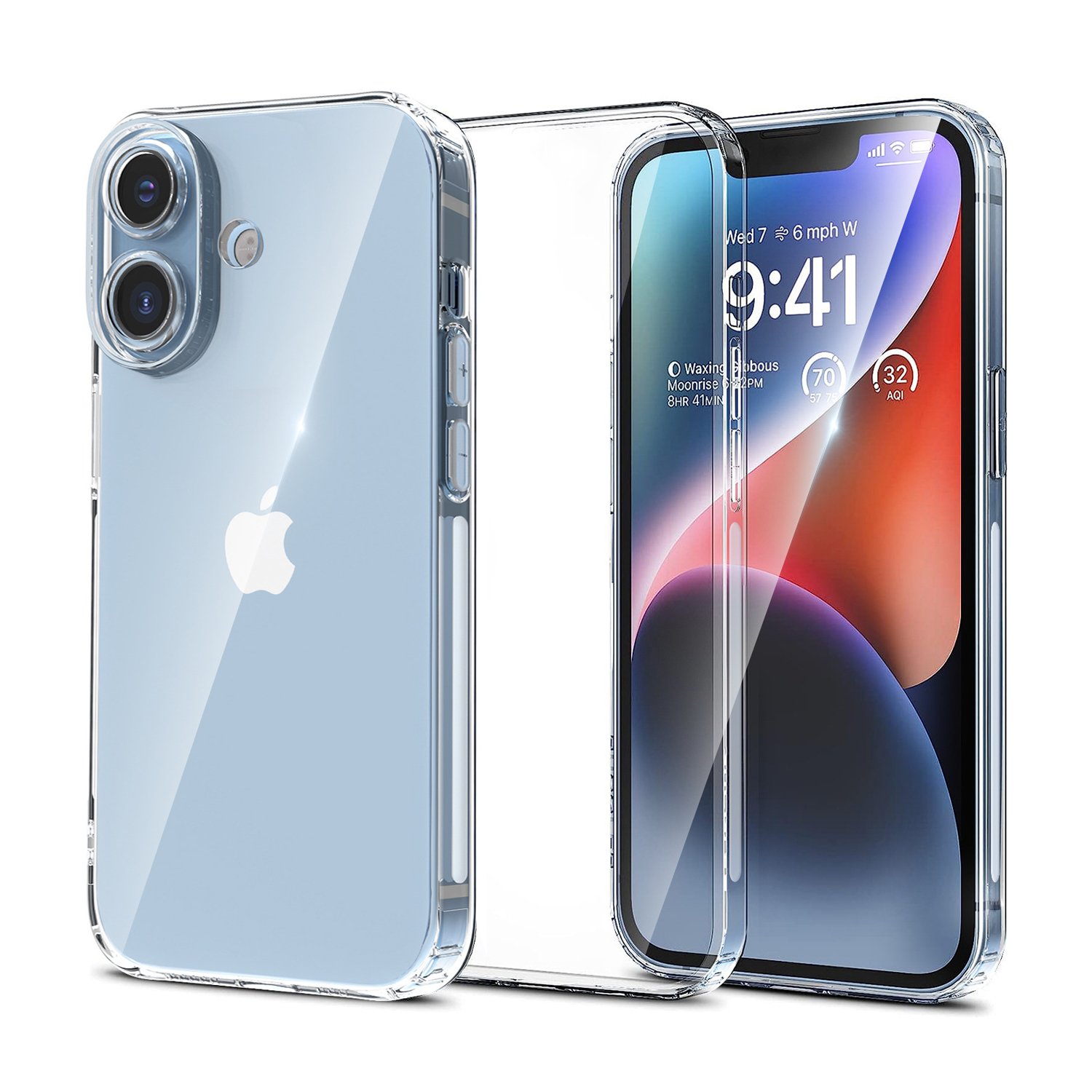 for iPhone 16 Case Ultra Thin Clear Anti Shock Corners Non-Slip Soft TPU Mobile Phone Cases for iPhone 16 Pro Max