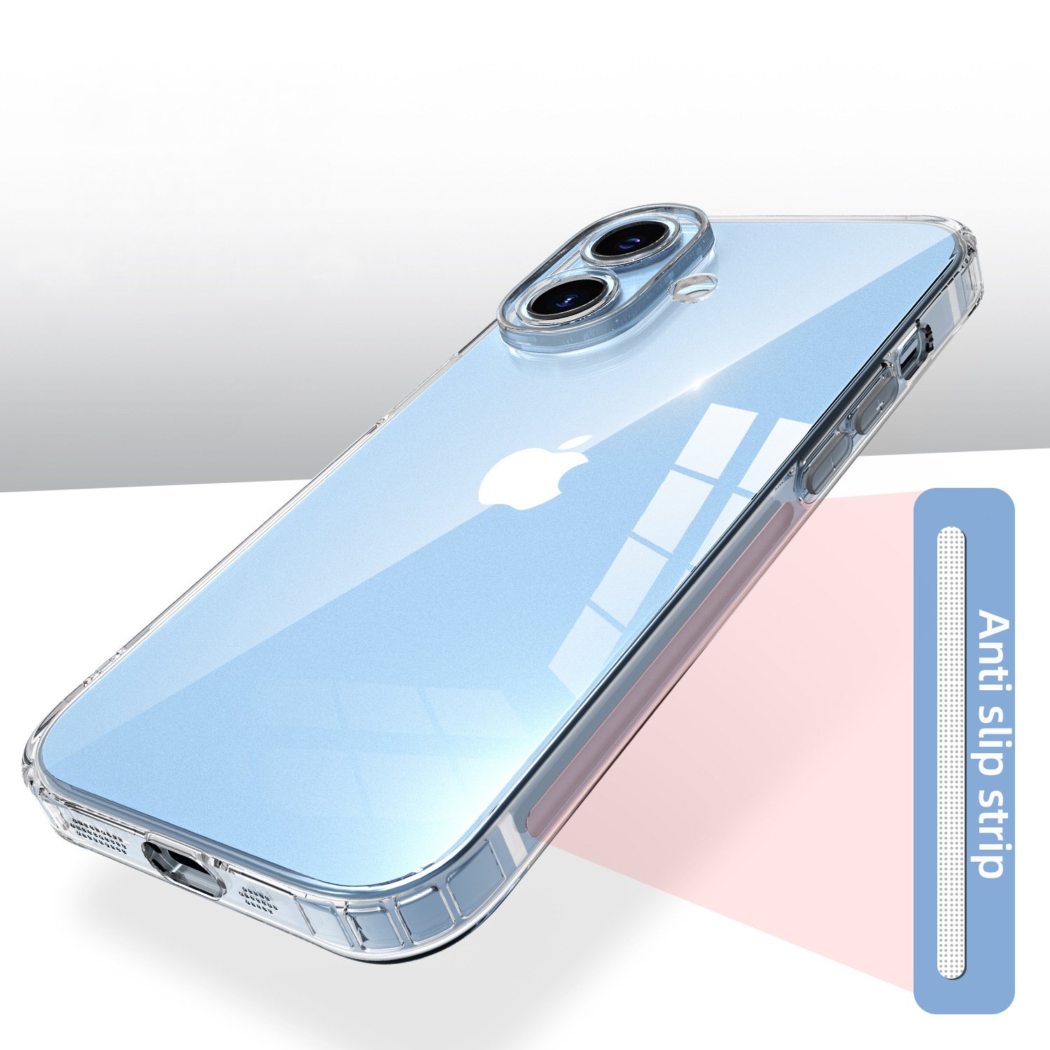for iPhone 16 Case Ultra Thin Clear Anti Shock Corners Non-Slip Soft TPU Mobile Phone Cases for iPhone 16 Pro Max