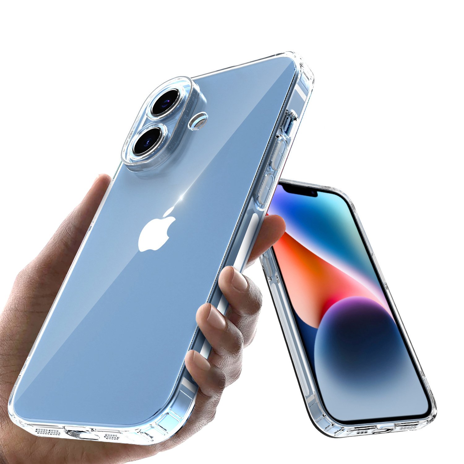 for iPhone 16 Case Ultra Thin Clear Anti Shock Corners Non-Slip Soft TPU Mobile Phone Cases for iPhone 16 Pro Max