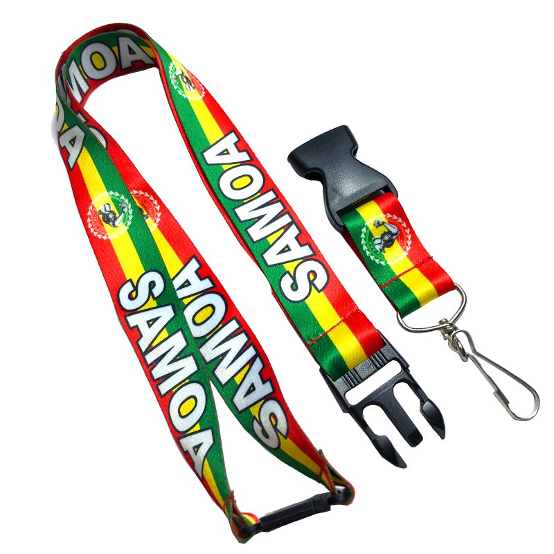 Promotional Fashion Cheap Custom Woven Logo Safety Lanyards Nylon Thick Strap Printing Lanyard