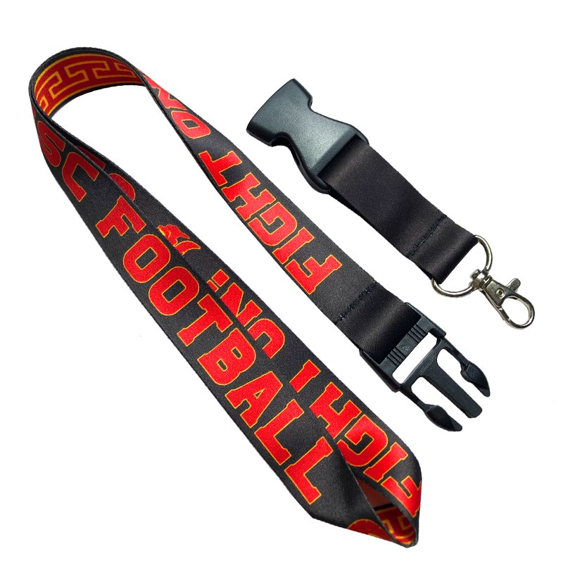 Promotional Fashion Cheap Custom Woven Logo Safety Lanyards Nylon Thick Strap Printing Lanyard