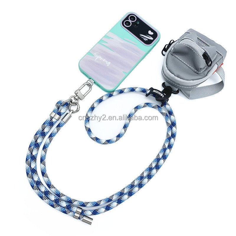 smartphone accessories custom 120cm Long mobile phone chain slings lanyard nylon rope crossbody shoulder strap for cell phone