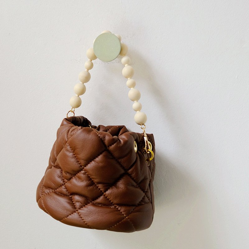 Vintage Handmade Original Wooden Beads Phone Chain Bag Beaded Handheld Chain Fashionable Round Octagonal Wood Mobile Phone Strap