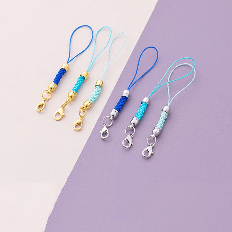 Mobile Phone Strap/Chain Braided Nylon Rope With Lobster Clasp Lariat Lanyard Cord DIY Jewelry Findings