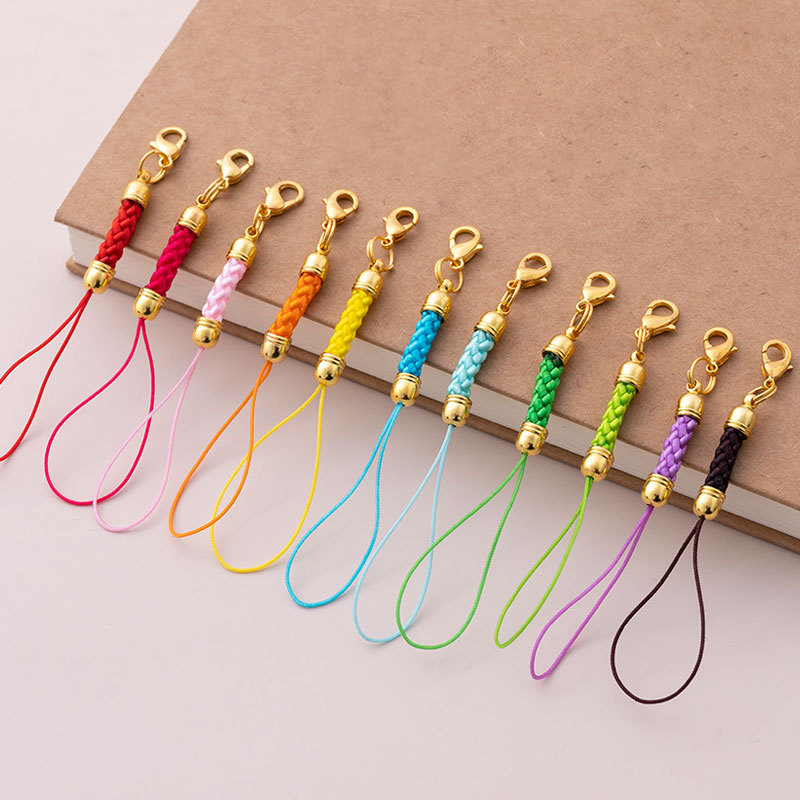Mobile Phone Strap/Chain Braided Nylon Rope With Lobster Clasp Lariat Lanyard Cord DIY Jewelry Findings
