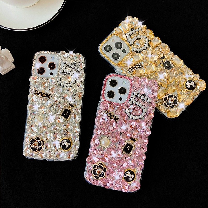 Luxury diamond rhinestone phone cases for iphone16 15 14 13 pro max 12 11 xr 8plus texture bling sparkle crystal mobile cover