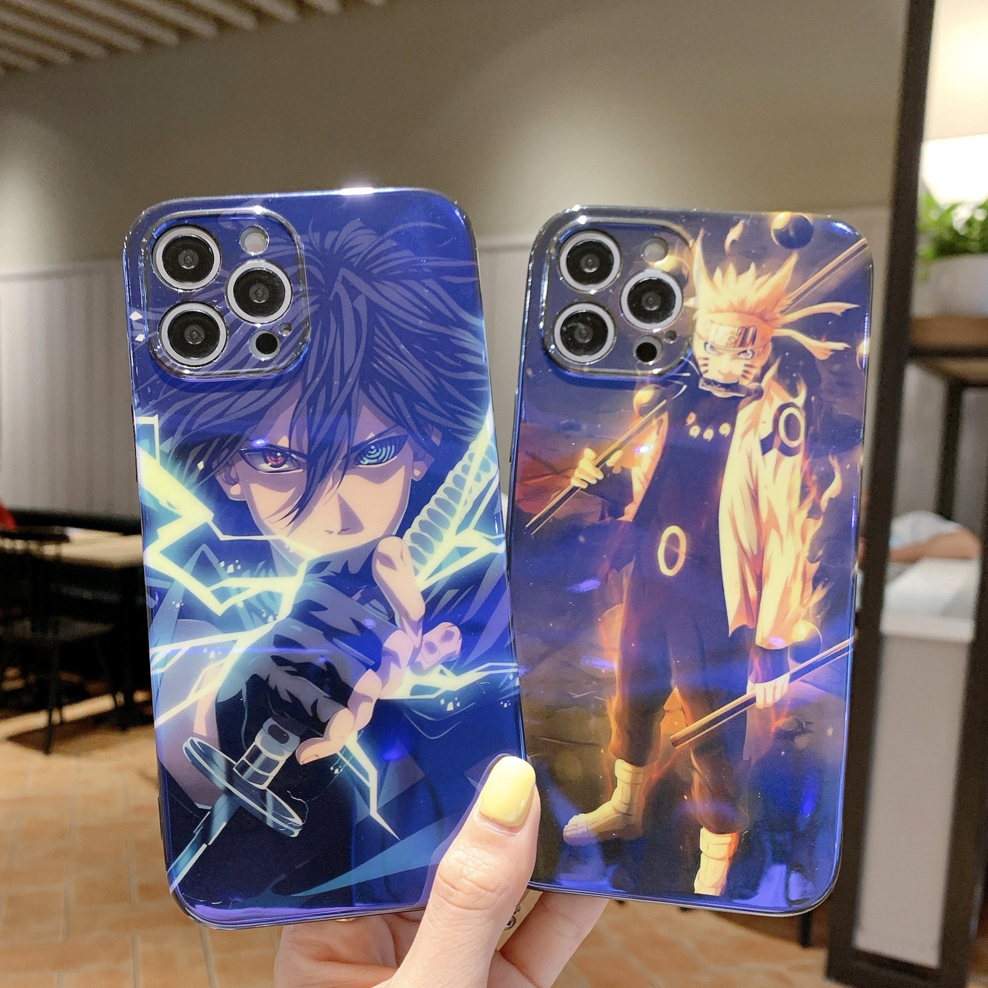 Cartoon Sasuke Silicone Mobile Phone Case For iPhone 15 14 13 12 11 Pro max TPU Custom Animation One Piece Shockproof Back Cover
