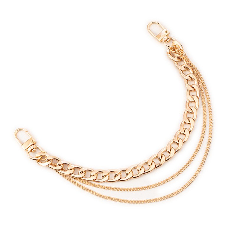 Hot-selling ins universal mobile phone charm metal silver Metal leather Phone Wrist Strap Lanyard with Phone Tether Patches