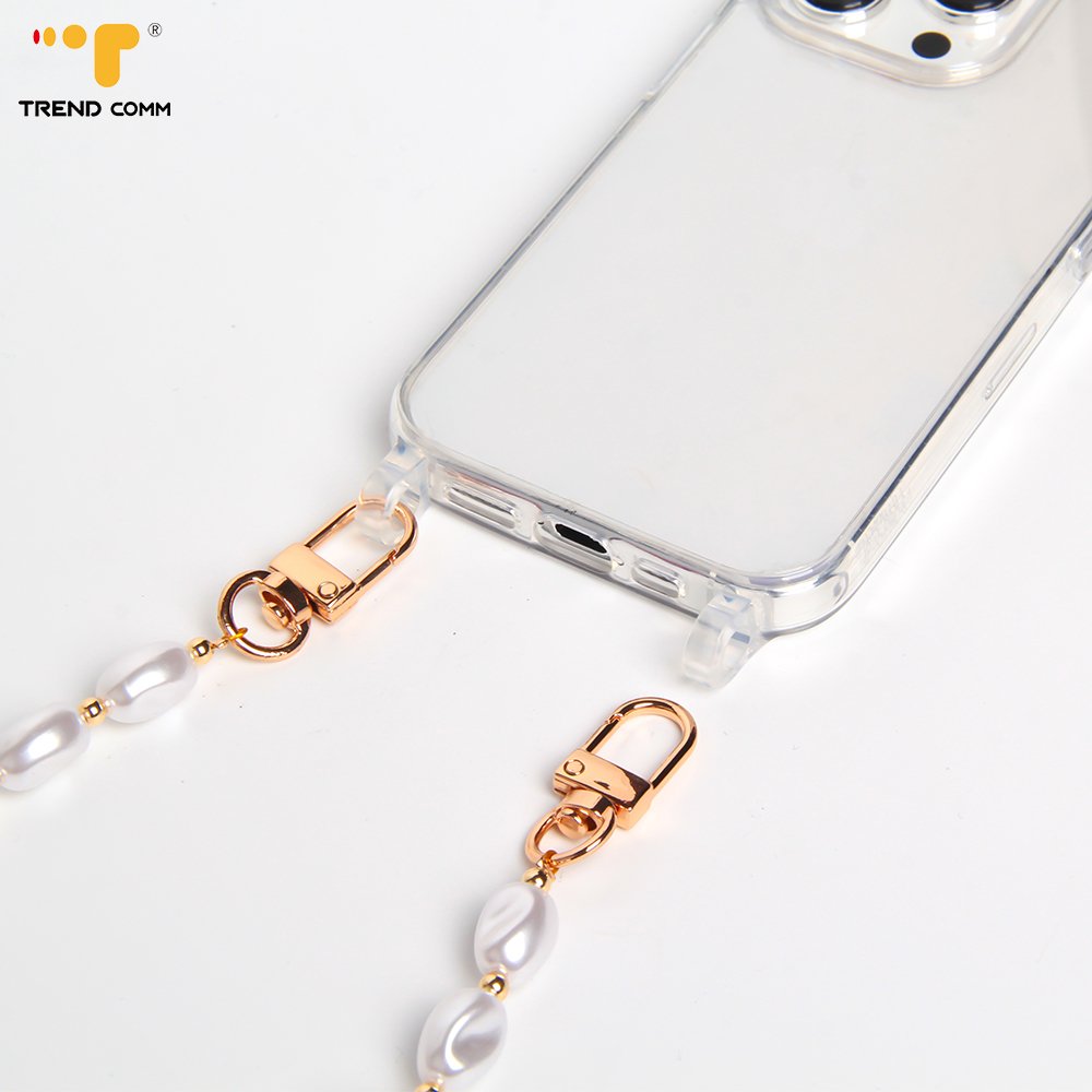 DIY Crystal White Pear Short Strap Chic Bead Chain for Bags and Accessories
