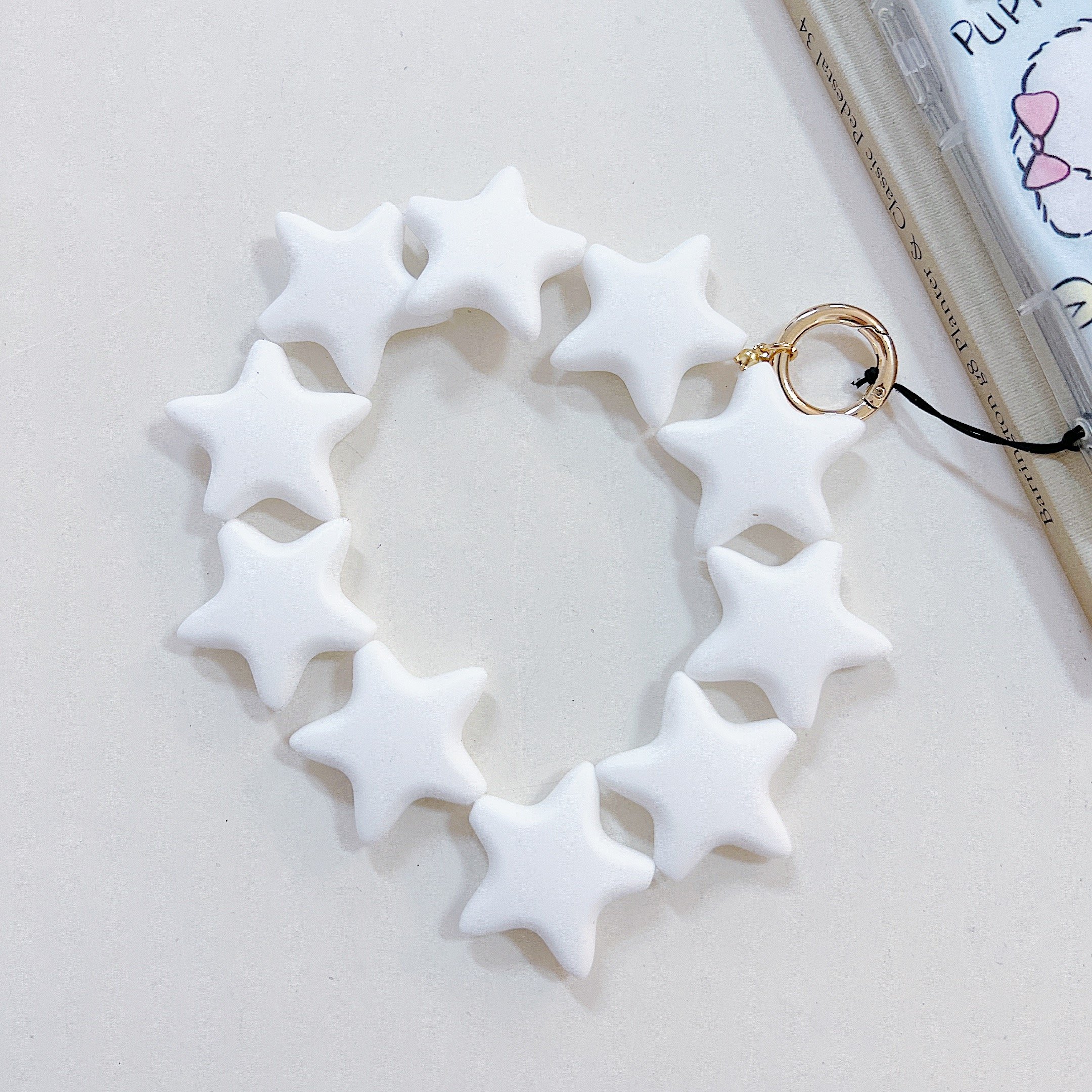 White Girl's Phone Hanging Chain Lanyard Cute Creative Phone Case Hanging Ornament Phone Chain Decoration Anti-fall Bowl Strap