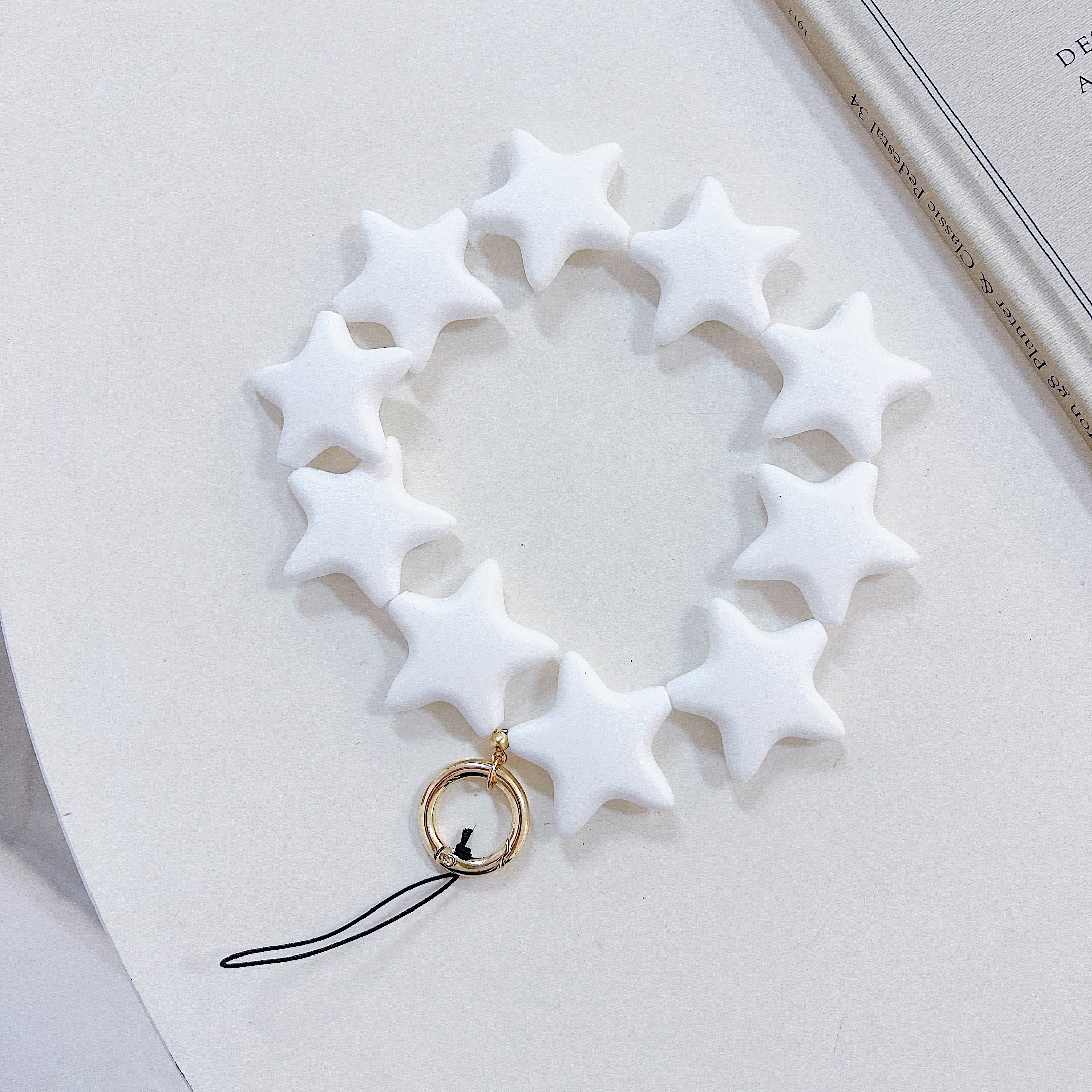 White Girl's Phone Hanging Chain Lanyard Cute Creative Phone Case Hanging Ornament Phone Chain Decoration Anti-fall Bowl Strap