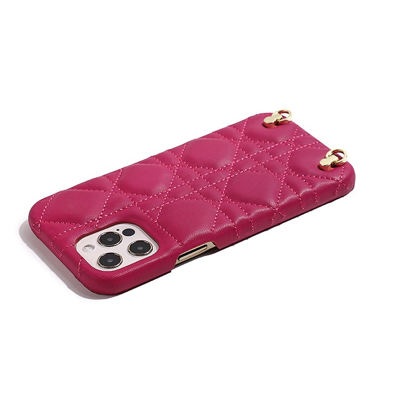 Hot Leather Phone Cases Crossbody Chain Strap Cover For iPhone 14 15 Pro Max Pouch Phone Case