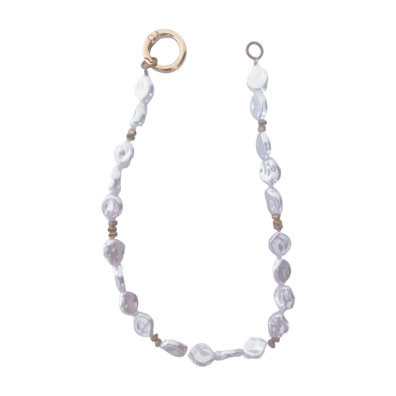 New shaped pearl irregular mobile phone chain spring and summer new diy small fragrant pearl bag chain accessories