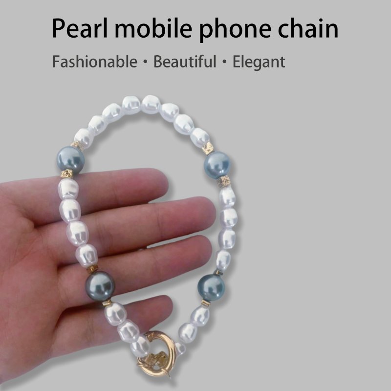 New shaped pearl irregular mobile phone chain spring and summer new diy small fragrant pearl bag chain accessories