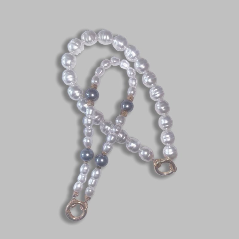 New shaped pearl irregular mobile phone chain spring and summer new diy small fragrant pearl bag chain accessories