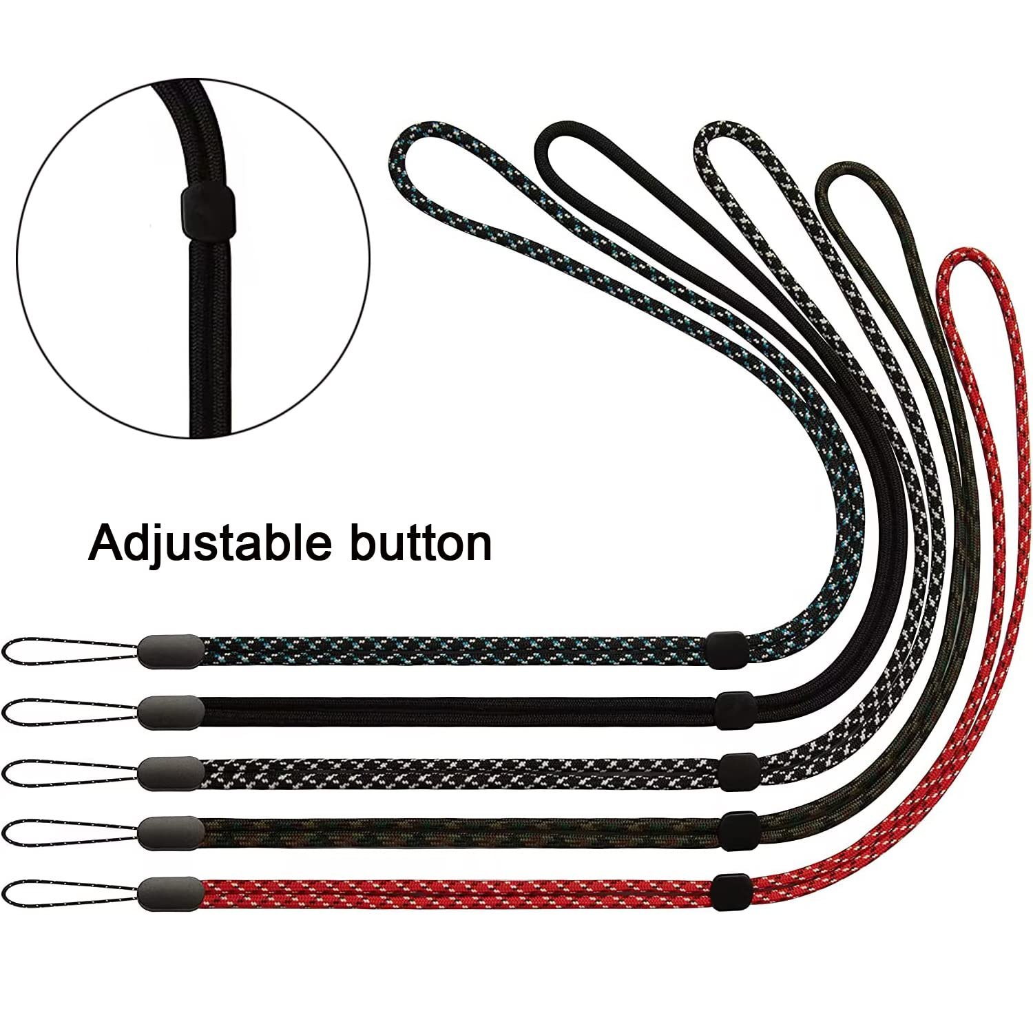 Hand Wrist Lanyard String Short Grip Lanyard Mobile Phone Strap for USB Flash Drive Keychain ID Badge Holder DIY Hang Rope