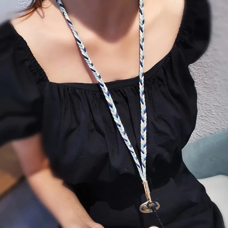 Mobile Phone Chain Anti-lost Cotton Weave Cellphone Straps Charm Hanging Neck Rope Universal Detachable Lanyard For Keychain