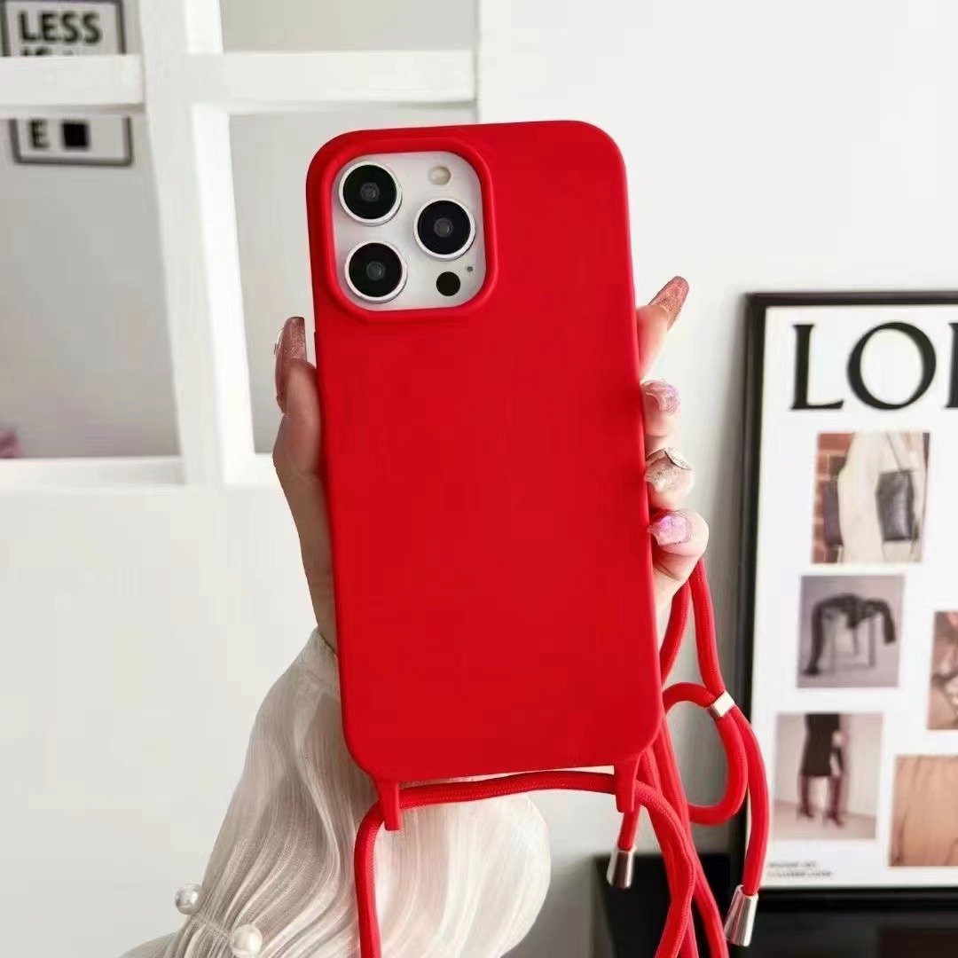 Luxury Phone Cover For Xiaomi Redmi A3 A2 A1 Plus Redmi 13C Soft Silicone Case with Hand strap Long Shoulder Strap Back Cover