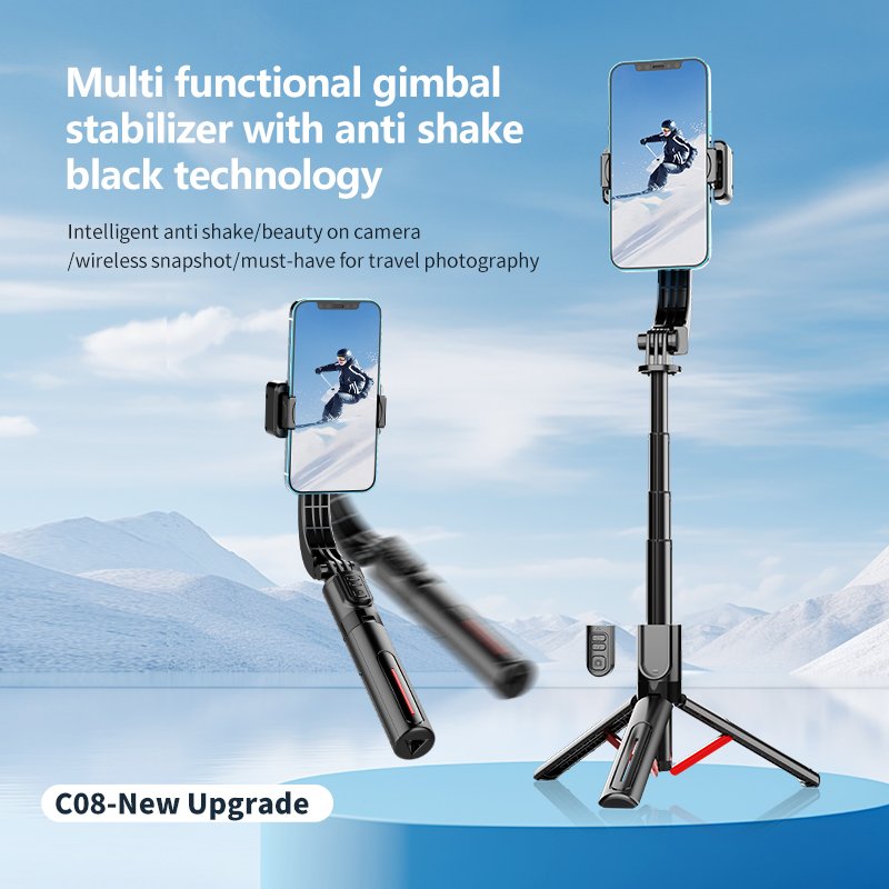CO8 Super anti-shake rotatable mobile phone stand, multi-function unidirectional joint single-axis stabilizer