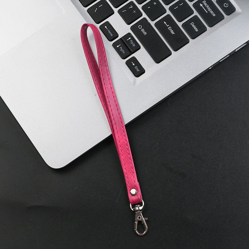 Calfskin Lanyard Business Wrist Strap Portable Leather Mobile Cell Phone Lanyard For All Smartphone Case Anti-lost