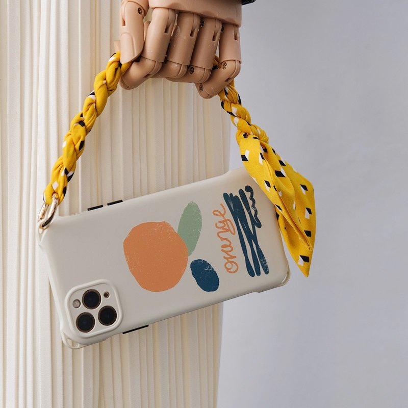 Fabric Mobile Phone Strap Leopard Handmade Bag Strap Versatile Scarf Handheld Short Cloth Phone Holder Cord Cell Phone Lanyard
