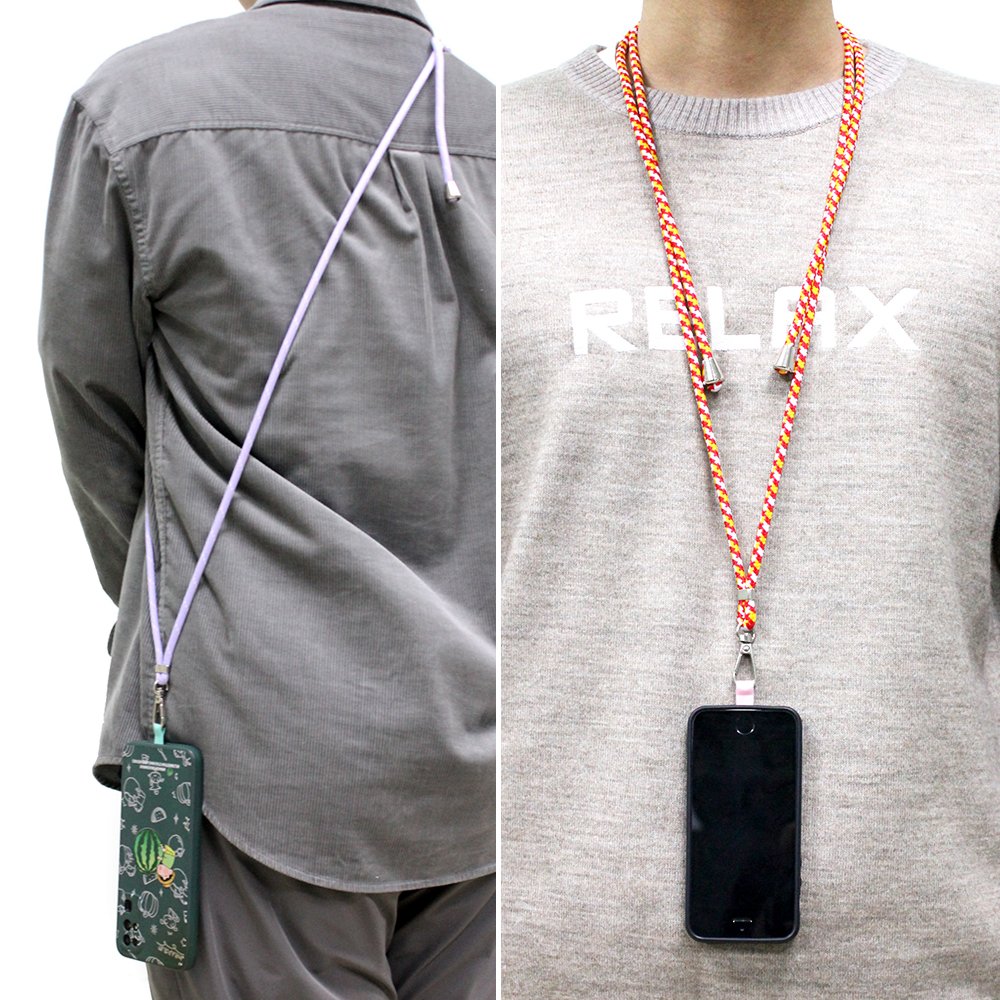 Custom Nylon Polyester Strap Neck Thick Detachable for Case Patch Long Crossbody Shoulder Woven Mobile Cell Phone Lanyard Rope