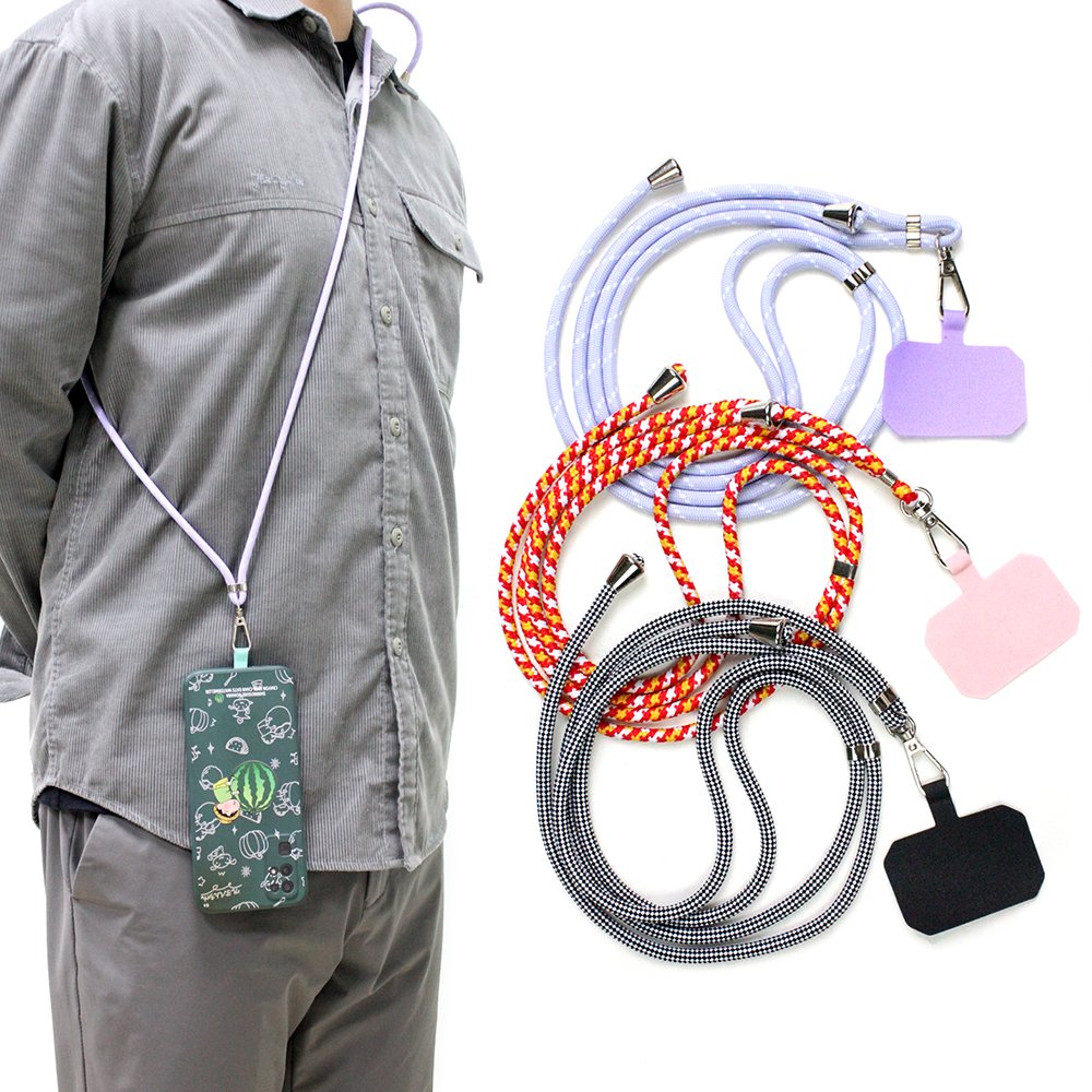 Custom Nylon Polyester Strap Neck Thick Detachable for Case Patch Long Crossbody Shoulder Woven Mobile Cell Phone Lanyard Rope