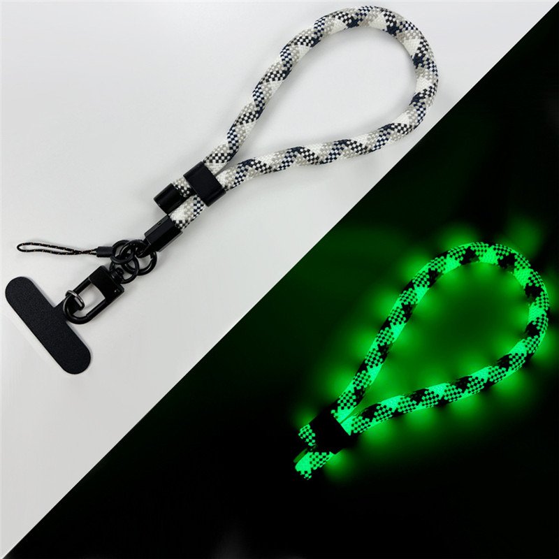 Universal Glow in The Dark Mobile Phone Lanyard New Multi Function Adjustable Removable Light Mobile Phone Lanyard with Clip