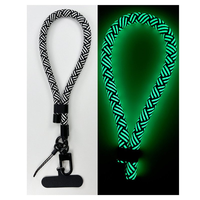 Universal Glow in The Dark Mobile Phone Lanyard New Multi Function Adjustable Removable Light Mobile Phone Lanyard with Clip