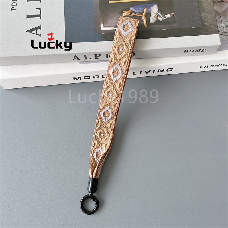 Bohemian Style Retro Short Anti-lost Wrist Rope Mobile Phone Lanyard for Backpack Jeans Accessories