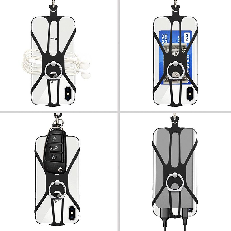 Universal Silicone Adjust Phone Lanyard Holder Case Cover Phone Neck Strap Necklace Sling For Mobile Phone Lanyard