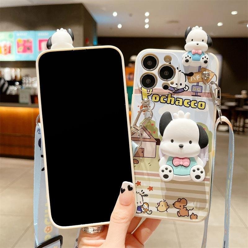 Protective iPhone Case with Mirror and Crossbody Strap - Compatible with iPhone 14 Pro/13/12/XS Max