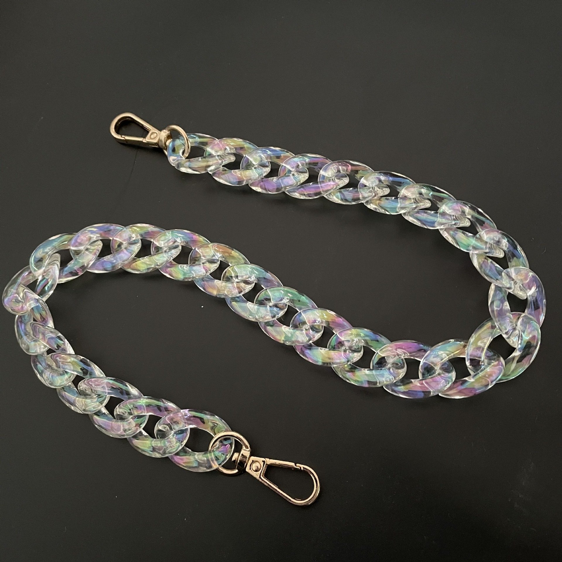 AB Colorful Acrylic Chain Resin Bag Chain Shoulder Strap Bag Belt Pant Necklace Mobile Phone Chain AB003