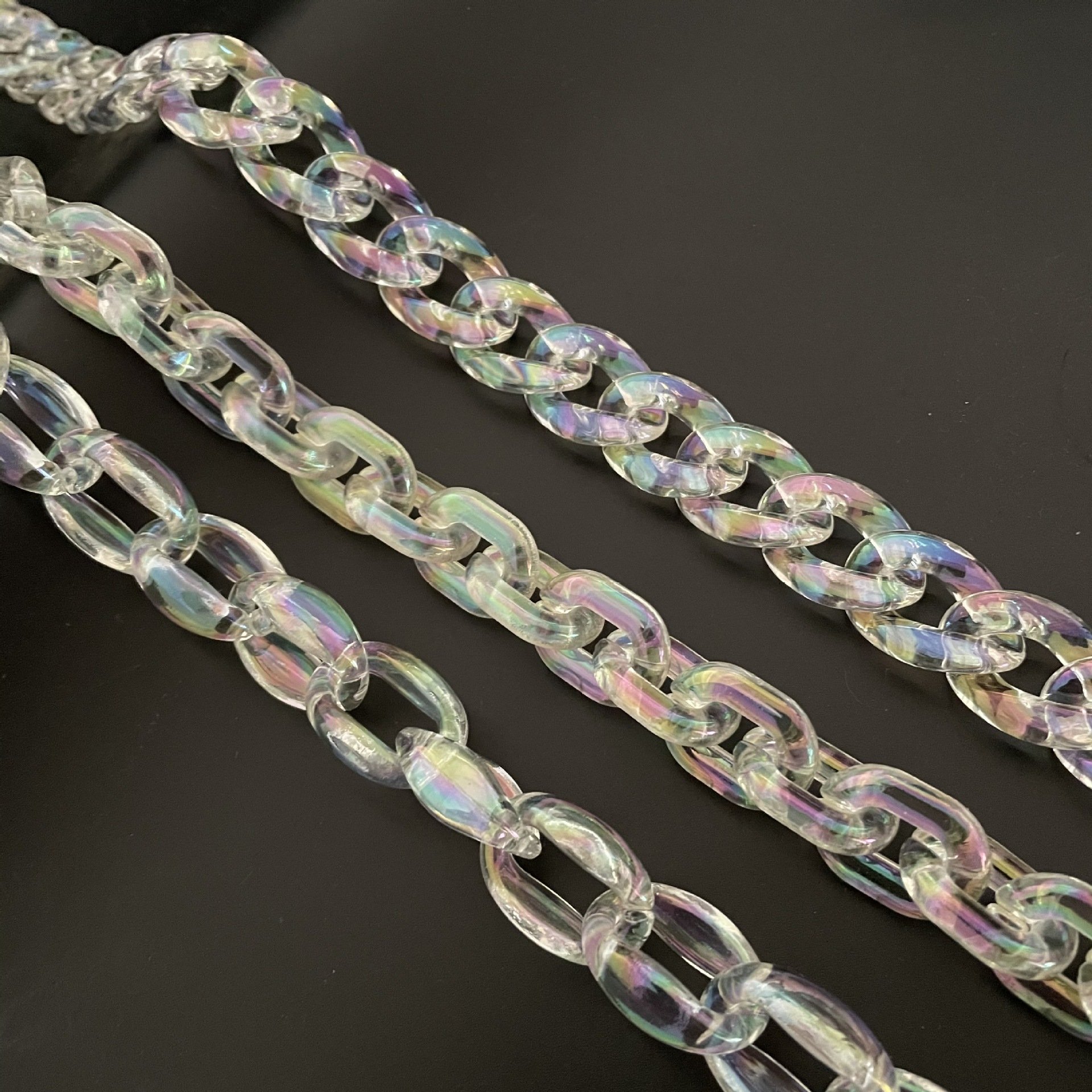 AB Colorful Acrylic Chain Resin Bag Chain Shoulder Strap Bag Belt Pant Necklace Mobile Phone Chain AB003