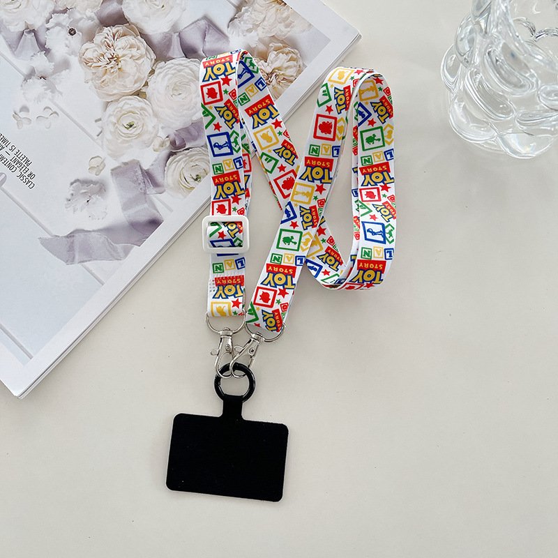 High Quality Cute Cellphone Lanyard Silk Strap Fashion Mobile Phone Hanging Rope Detachable DIY Phone Hanging Scarf Key Chain