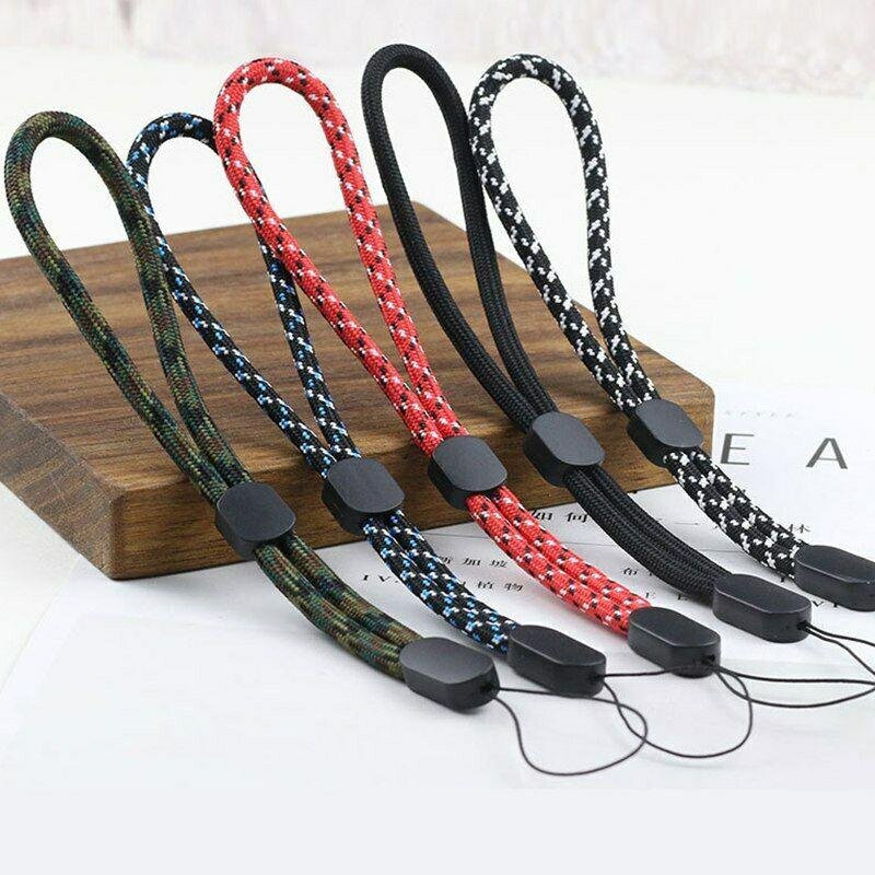 Adjustable Mobile Phone Round Lanyard U Disk Short Camera Strap Walkie Talkie Hand Strap Speaker Audio Anti-lost Woven Lanyard